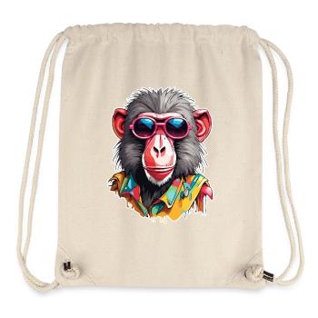 Monkey / Animal / Zoo / Babian / Wild / Comic - Stanley/Stella Recycled Gym Bag - natural - Front