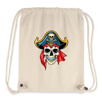 Pirate crâne - Sac à cordon recyclé Stanley/Stella - blanc naturel - Devant