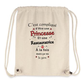 Princesse Restauratrice - Sac à cordon recyclé Stanley/Stella - blanc naturel - Devant