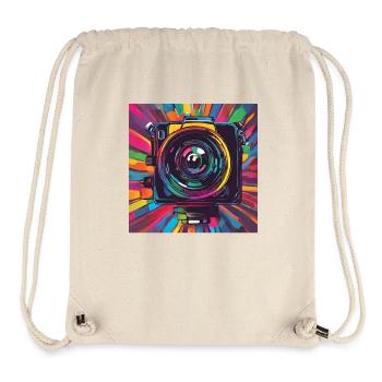 Kamera bunt - Stanley/Stella recycelter Gym Bag - Naturweiß - Vorne