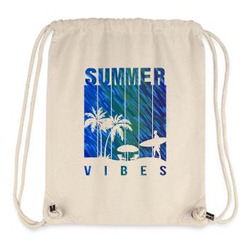 Sommer Illustration Sommer Blumenkunst Blume Meer - Stanley/Stella recycelter Gym Bag - Naturweiß - Vorne