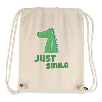 kroko just smile - Stanley/Stella recycelter Gym Bag - Naturweiß - Vorne