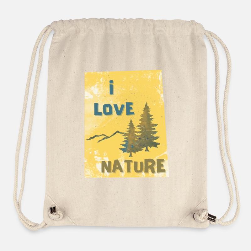 I LOVE NATURE - Stanley/Stella recycelter Gym Bag - Naturweiß