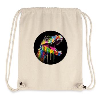 T Rex colorful5 - Stanley/Stella Recycled Gym Bag - natural - Front