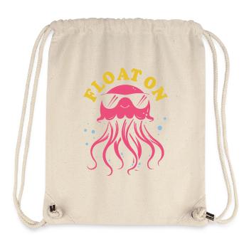 Flottez, méduses avec des tentacules, créatures marines - Sac à cordon recyclé Stanley/Stella - blanc naturel - Devant