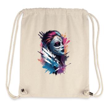 "Color Clash: The Stylish Mask Woman" - Stanley/Stella Recycled Gym Bag - natural - Front
