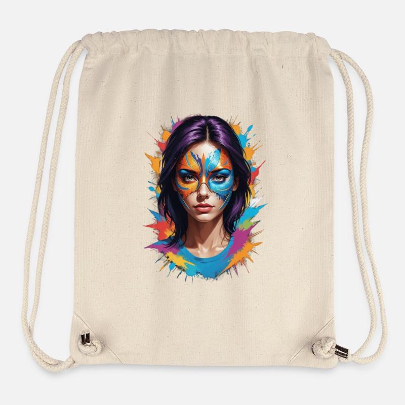 "Farbenfrohe Maskerade: Stil trifft Schutz" - Stanley/Stella recycelter Gym Bag - Naturweiß