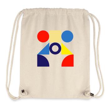 "Pattern Circle Design" - Stanley/Stella Recycled Gym Bag - natural - Front
