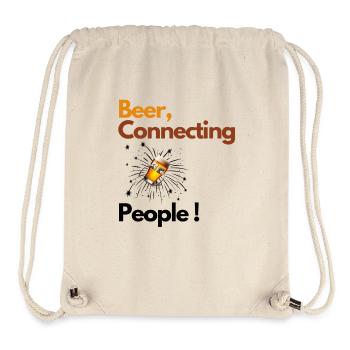 Meilleur vente Beer connecting People - Sac à cordon recyclé Stanley/Stella - blanc naturel - Devant