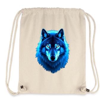 Blue wolf glow - Stanley/Stella Recycled Gym Bag - natural - Front