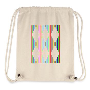 motif losange - Sac à cordon recyclé Stanley/Stella - blanc naturel - Devant