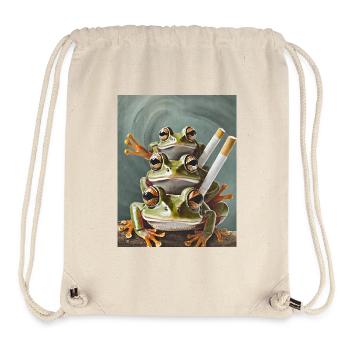 Smoking frogs - Stanley/Stella Recycled Gym Bag - natural - Front