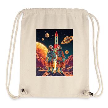 Astronauten auf einem fremden Planeten - Stanley/Stella recycelter Gym Bag - Naturweiß - Vorne
