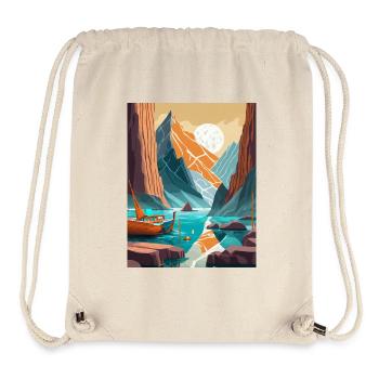 Berge in Asien - Stanley/Stella recycelter Gym Bag - Naturweiß - Vorne
