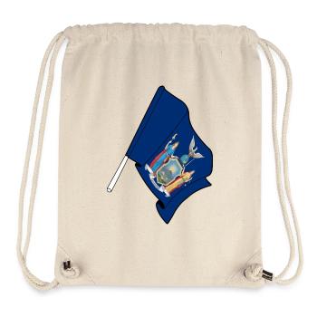 Flag of New York - Stanley/Stella Recycled Gym Bag - natural - Front