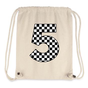 Number 5 Plaid - Stanley/Stella Recycled Gym Bag - natural - Front