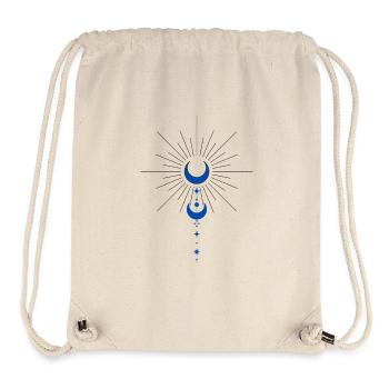 Peace symbol with moon - Stanley/Stella Recycled Gym Bag - natural - Front