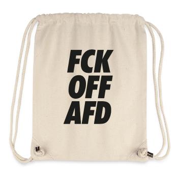 FCK OFF AFD Protest Shirt - Stanley/Stella Recycled Gym Bag - natural - Front