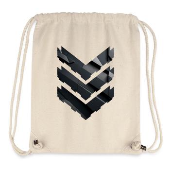 Abstract Black Geometric Pattern - Stanley/Stella Recycled Gym Bag - natural - Front