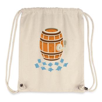 Münchner Bierfass Cartoon - Stanley/Stella recycelter Gym Bag - Naturweiß - Vorne