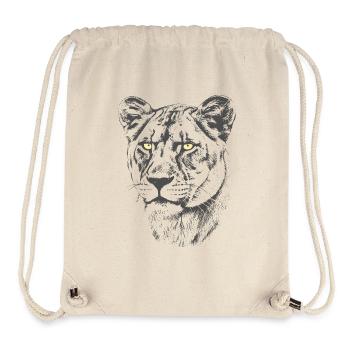 Lioness Yellow Eyes - Stanley/Stella Recycled Gym Bag - natural - Front