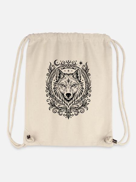 tete de loup - Sac à cordon recyclé Stanley/Stella - blanc naturel