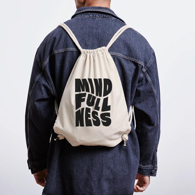 Conception de logo Mindfullness Sac à cordon recyclé Stanley/Stella