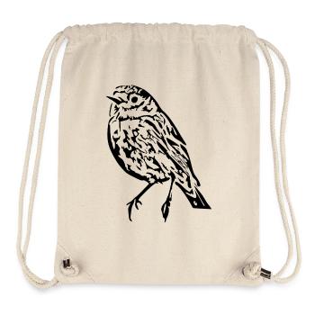 Schwarzer Vogel schwarz Geschenk Weihnachten  - Stanley/Stella recycelter Gym Bag - Naturweiß - Vorne