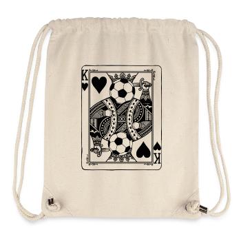 Herz König Fußball - Spielkarten Geschenk - Stanley/Stella recycelter Gym Bag - Naturweiß - Vorne