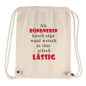 Graubünden casual saying - Stanley/Stella Recycled Gym Bag - natural - Front