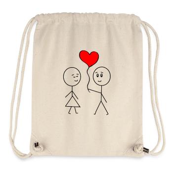 Saint-Valentin - Sac à cordon recyclé Stanley/Stella - blanc naturel - Devant