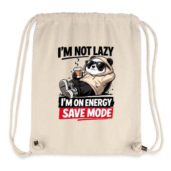 Energy Save Mode Panda - Stanley/Stella Recycled Gym Bag - natural - Front