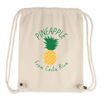 Chemise ananas Costa Rica Été tropical - Sac à cordon recyclé Stanley/Stella - blanc naturel - Devant