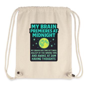 My Brain est présenté en avant-première à minuit Neurodivergent Shir - Sac à cordon recyclé Stanley/Stella - blanc naturel - Devant