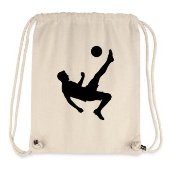 Soccer Action Shot Silhouette Logo - Stanley/Stella Recycled Gym Bag - natural - Front