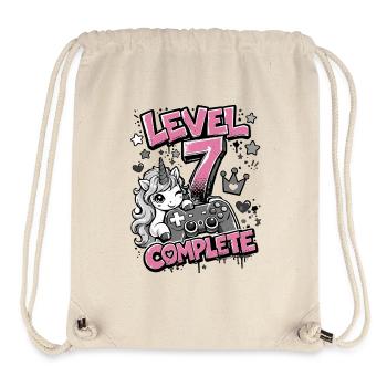 Level 7 Vollendet - Einhorn Controller - Stanley/Stella recycelter Gym Bag - Naturweiß - Vorne