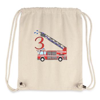 Fire engine 3rd birthday - Stanley/Stella Recycled Gym Bag - natural - Front