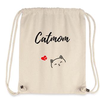 Catmom design with cat and hearts - Stanley/Stella Recycled Gym Bag - natural - Front