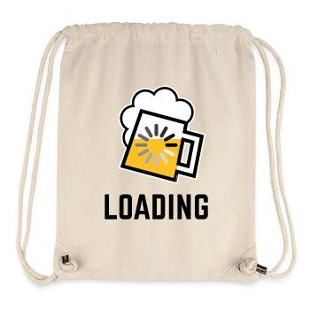 Bier Loading (Bier Wird Geladen / Positiv / /) - Stanley/Stella recycelter Gym Bag - Naturweiß - Vorne