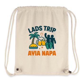 Lads Trip Ayia Napa Party Shirt - Stanley/Stella Recycled Gym Bag - natural - Front