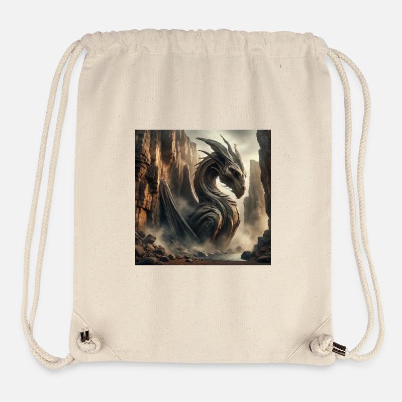 Drache in der Schlucht - Stanley/Stella recycelter Gym Bag - Naturweiß