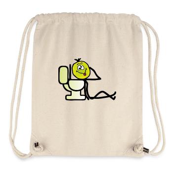 Sick guy in front of toilett - sick emoji - Sac à cordon recyclé Stanley/Stella - blanc naturel - Devant