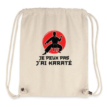 Je Peux pas j'ai karaté karate karateka - Sac à cordon recyclé Stanley/Stella - blanc naturel - Devant