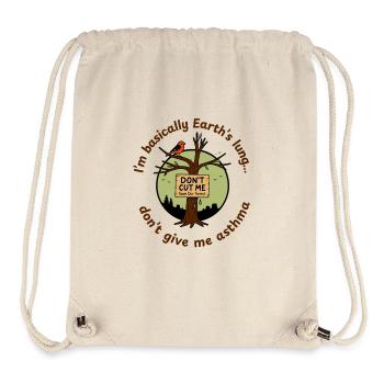 Earths lung don't give me asthma funny design - Stanley/Stella Recycled Gym Bag - natural - Front