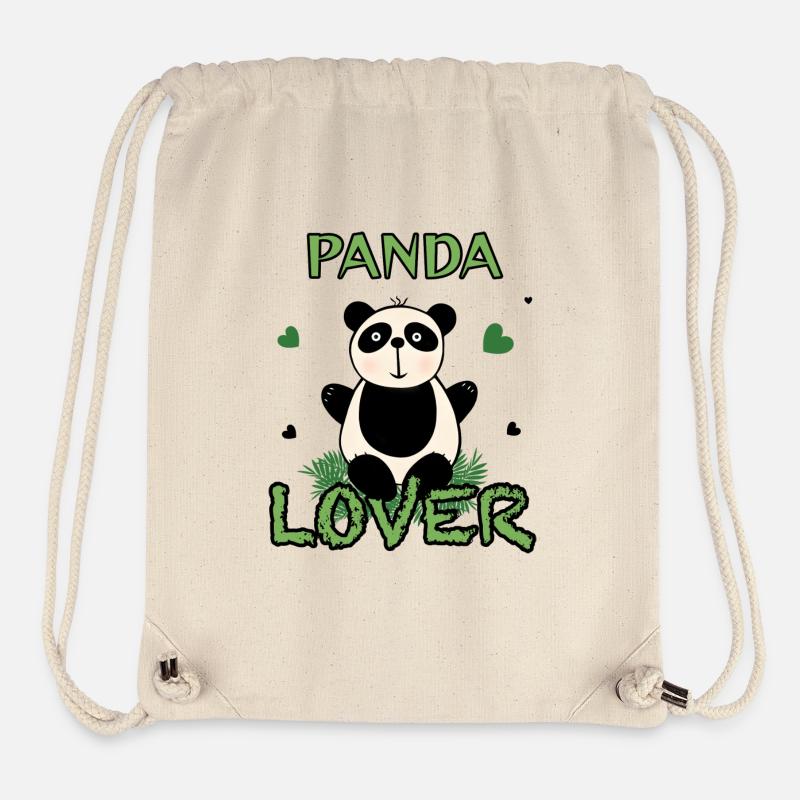 Niedlicher Pandabär - Stanley/Stella recycelter Gym Bag - Naturweiß