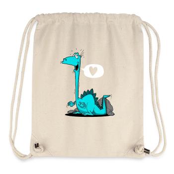 Dino mit Herz - Stanley/Stella recycelter Gym Bag - Naturweiß - Vorne