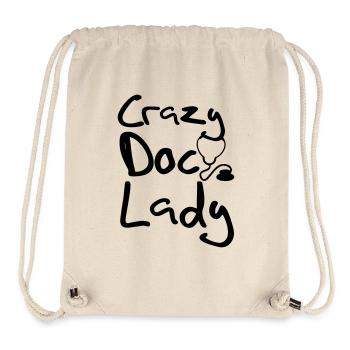 Crazy Doc Lady Doktor Arzt Medizin Geschenk - Stanley/Stella recycelter Gym Bag - Naturweiß - Vorne