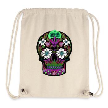 Floraler Zuckerschädel | Mexikanischer Tag der Toten - Stanley/Stella recycelter Gym Bag - Naturweiß - Vorne