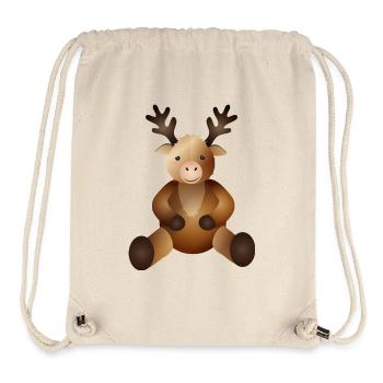 goldiges Rentier als tierischer Begleiter - Stanley/Stella recycelter Gym Bag - Naturweiß - Vorne