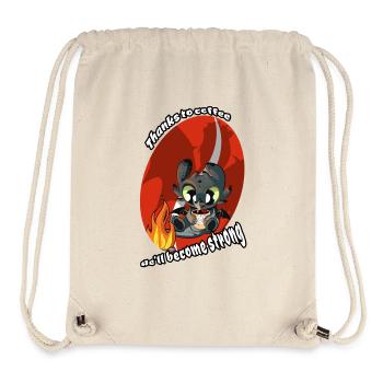 Niedliches Baby Roter Drache trinkt ihren Kaffee - Stanley/Stella recycelter Gym Bag - Naturweiß - Vorne
